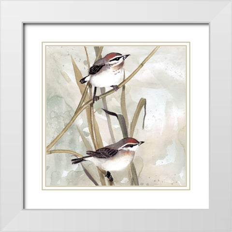 Neutral Spring I White Modern Wood Framed Art Print with Double Matting by Robinson, Carol