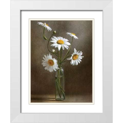 Still Life I White Modern Wood Framed Art Print with Double Matting by Disher, Mandy