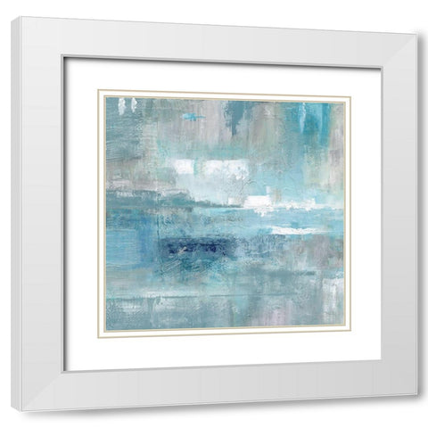 Bay View White Modern Wood Framed Art Print with Double Matting by Nan
