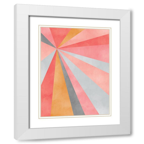 Geometric White Modern Wood Framed Art Print with Double Matting by Carpentieri, Natalie