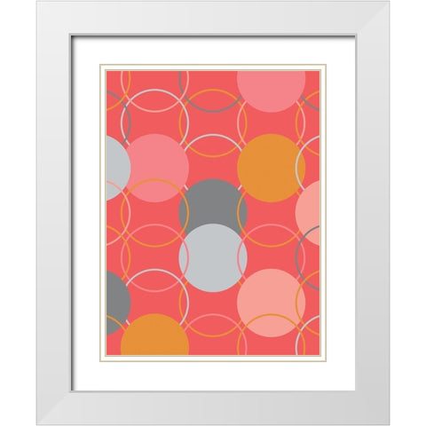 Geometric Circles White Modern Wood Framed Art Print with Double Matting by Carpentieri, Natalie