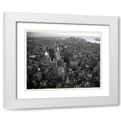 Empire State White Modern Wood Framed Art Print with Double Matting by Delimont, Danita