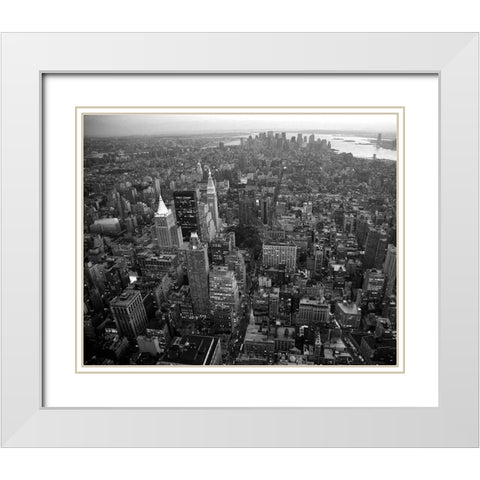 Empire State White Modern Wood Framed Art Print with Double Matting by Delimont, Danita