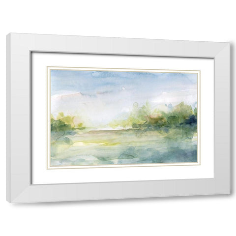 Clear Day White Modern Wood Framed Art Print with Double Matting by Robinson, Carol