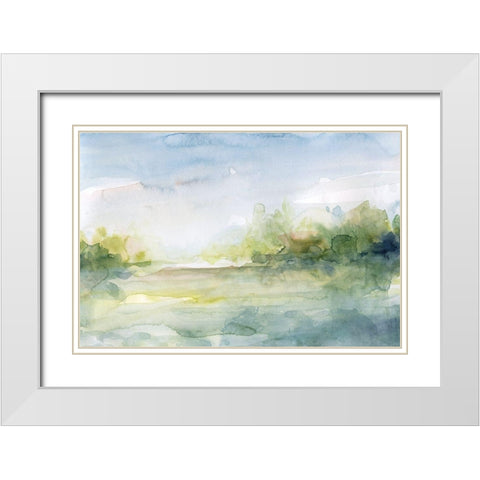 Clear Day White Modern Wood Framed Art Print with Double Matting by Robinson, Carol