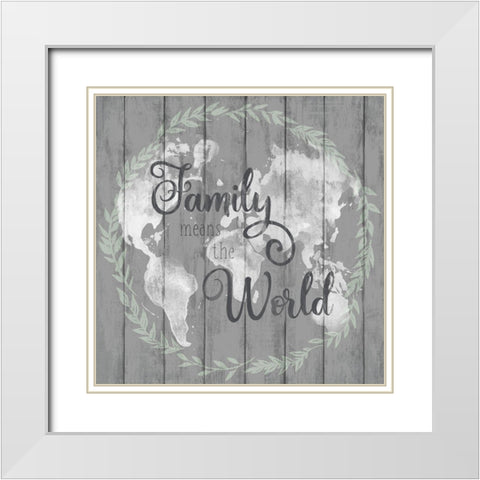 Family Means The White Modern Wood Framed Art Print with Double Matting by Knutsen, Conrad