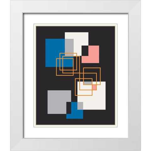 Scandinavian White Modern Wood Framed Art Print with Double Matting by Carpentieri, Natalie
