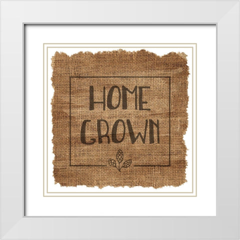 Home Grown White Modern Wood Framed Art Print with Double Matting by Murray, Amanda