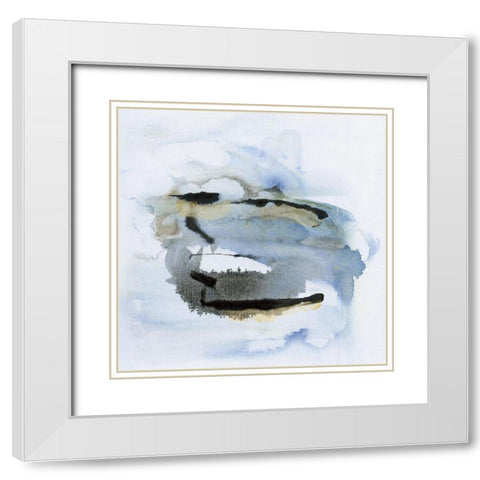 Cool Water II White Modern Wood Framed Art Print with Double Matting by Jill, Susan
