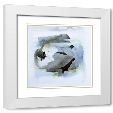 Cool Water III White Modern Wood Framed Art Print with Double Matting by Jill, Susan