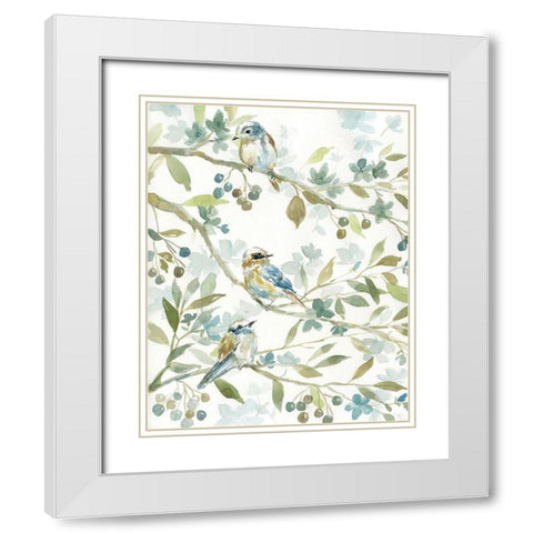 Spring White Modern Wood Framed Art Print with Double Matting by Robinson, Carol