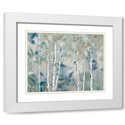 Zen Forest I White Modern Wood Framed Art Print with Double Matting by Nan