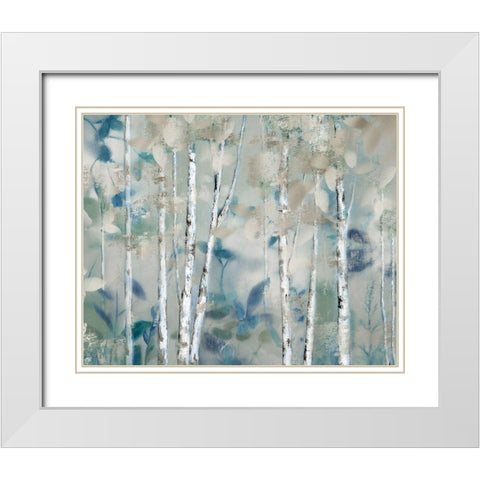 Zen Forest I White Modern Wood Framed Art Print with Double Matting by Nan