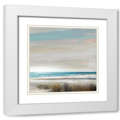 Ocean Oasis White Modern Wood Framed Art Print with Double Matting by Manning, Ruane