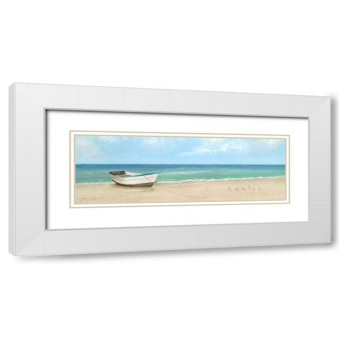 Between The Tides White Modern Wood Framed Art Print with Double Matting by Seslar, Lin