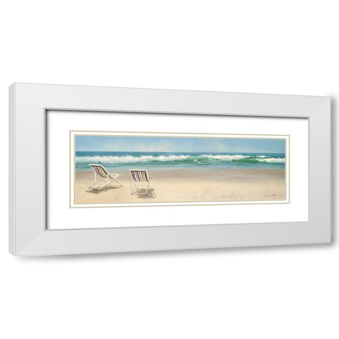 View For Two White Modern Wood Framed Art Print with Double Matting by Seslar, Lin