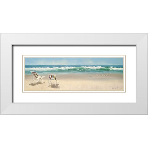 View For Two White Modern Wood Framed Art Print with Double Matting by Seslar, Lin