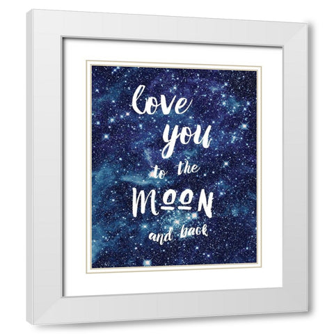 Love You To The White Modern Wood Framed Art Print with Double Matting by Murray, Amanda