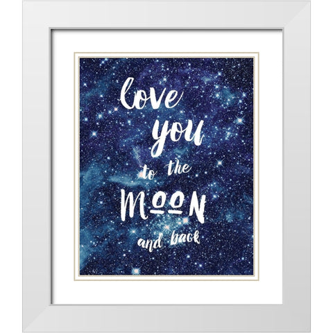 Love You To The White Modern Wood Framed Art Print with Double Matting by Murray, Amanda