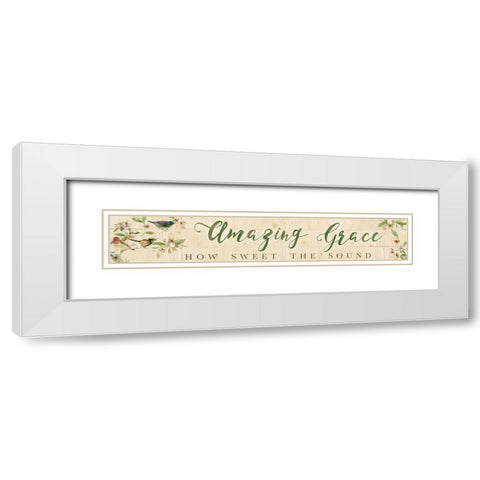 Amazing Grace White Modern Wood Framed Art Print with Double Matting by Robinson, Carol