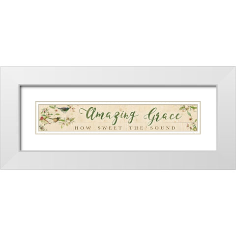 Amazing Grace White Modern Wood Framed Art Print with Double Matting by Robinson, Carol