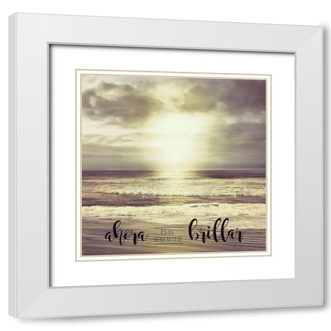 Ahora White Modern Wood Framed Art Print with Double Matting by Calascibetta, Mike