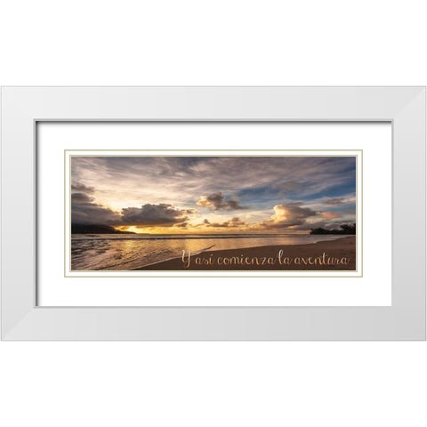 Comienza La White Modern Wood Framed Art Print with Double Matting by Shoemaker, Andrew