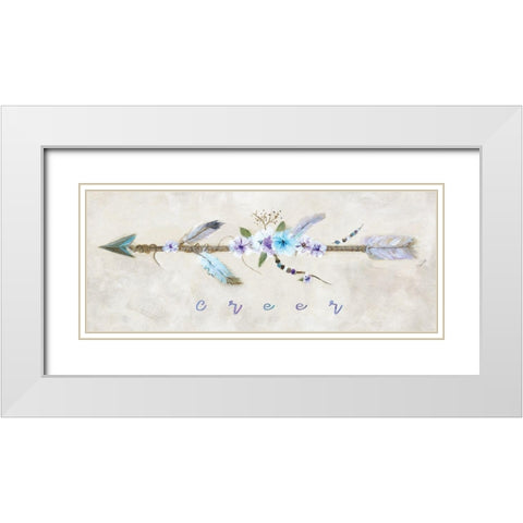 Creer White Modern Wood Framed Art Print with Double Matting by Dunlap, Marilyn