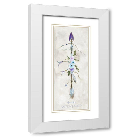 Verdadero White Modern Wood Framed Art Print with Double Matting by Dunlap, Marilyn