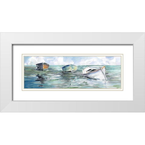 Caught At Low White Modern Wood Framed Art Print with Double Matting by Robinson, Carol