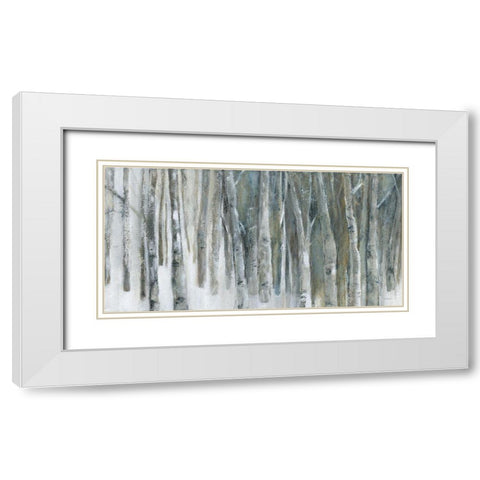Banff Birch White Modern Wood Framed Art Print with Double Matting by Robinson, Carol