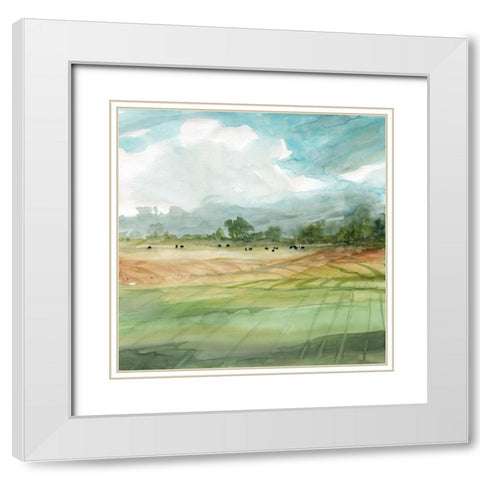 Morning Shadows White Modern Wood Framed Art Print with Double Matting by Robinson, Carol