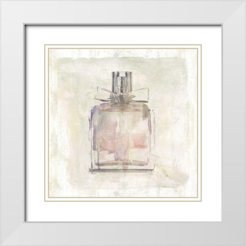 Pretty Perfume I White Modern Wood Framed Art Print with Double Matting by Robinson, Carol