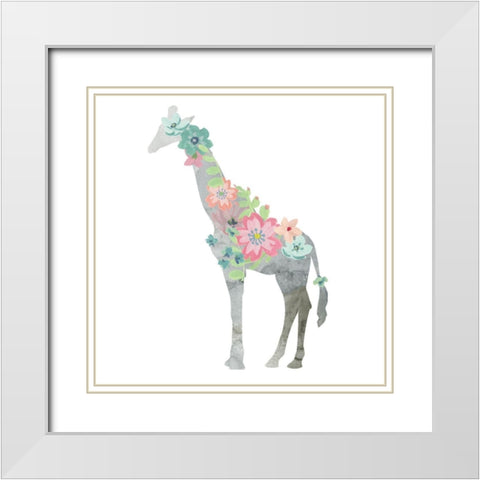 Girls Love White Modern Wood Framed Art Print with Double Matting by Robinson, Carol