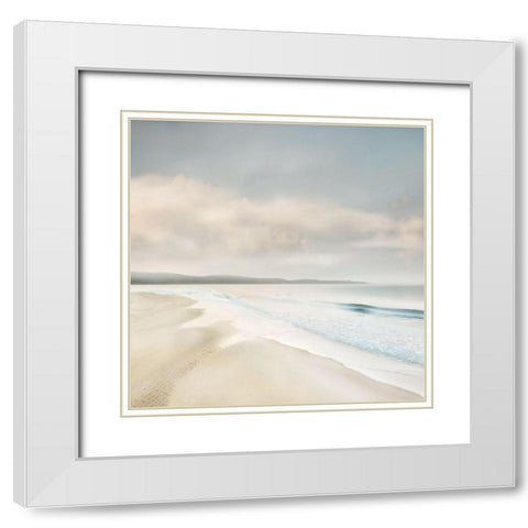 Cloud Coast White Modern Wood Framed Art Print with Double Matting by Delimont, Danita