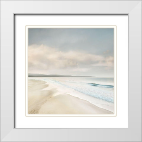 Cloud Coast White Modern Wood Framed Art Print with Double Matting by Delimont, Danita
