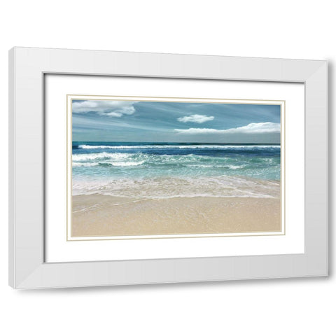 Symphony of the Sea White Modern Wood Framed Art Print with Double Matting by Nan