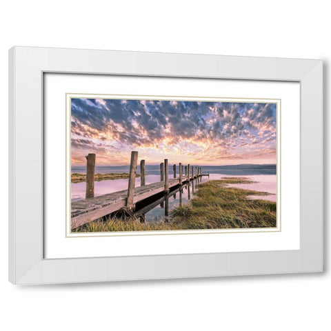 Sky White Modern Wood Framed Art Print with Double Matting by Calascibetta, Mike