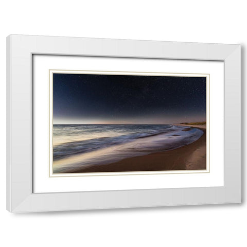 Magic Light White Modern Wood Framed Art Print with Double Matting by Delimont, Danita