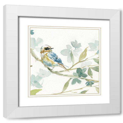 Spring Melody I White Modern Wood Framed Art Print with Double Matting by Robinson, Carol