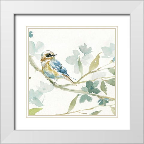 Spring Melody I White Modern Wood Framed Art Print with Double Matting by Robinson, Carol