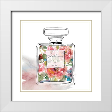 Chic Flower White Modern Wood Framed Art Print with Double Matting by Robinson, Carol