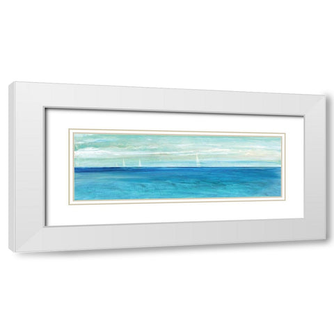 St. Maarten White Modern Wood Framed Art Print with Double Matting by Jill, Susan