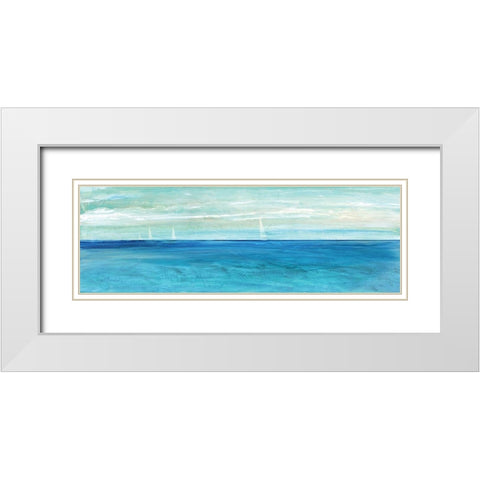 St. Maarten White Modern Wood Framed Art Print with Double Matting by Jill, Susan