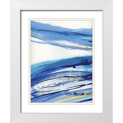 Waterfall I White Modern Wood Framed Art Print with Double Matting by Jill, Susan