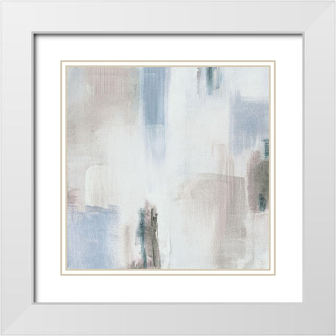 Morning Lake I White Modern Wood Framed Art Print with Double Matting by Jill, Susan