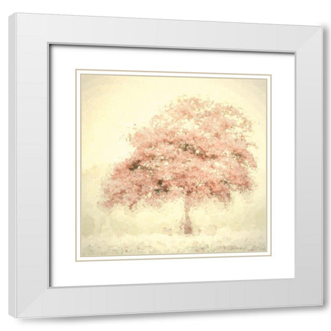 Bubble Tree White Modern Wood Framed Art Print with Double Matting by Van de Goor, Lars