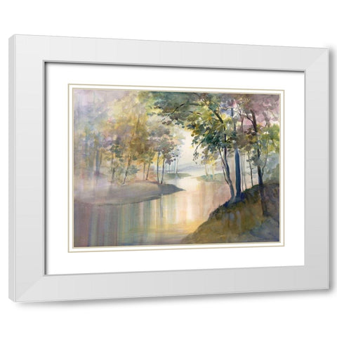 Reflections and White Modern Wood Framed Art Print with Double Matting by Troise Heidel, Theresa