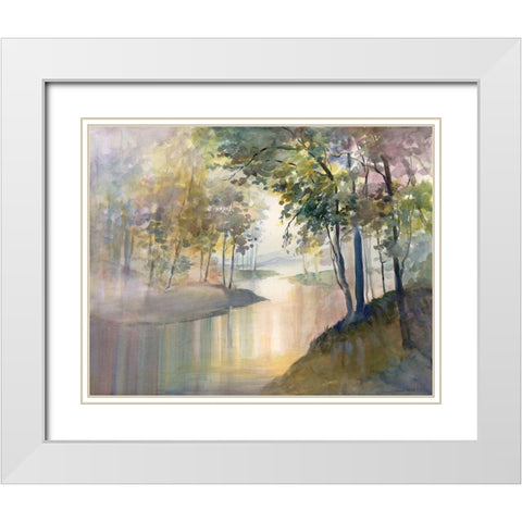 Reflections and White Modern Wood Framed Art Print with Double Matting by Troise Heidel, Theresa