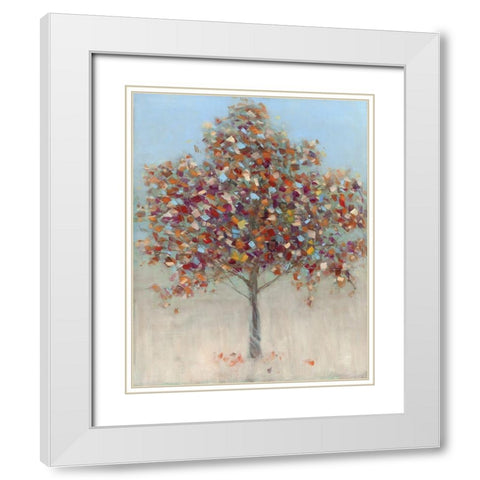 Confetti Tree White Modern Wood Framed Art Print with Double Matting by Swatland, Sally